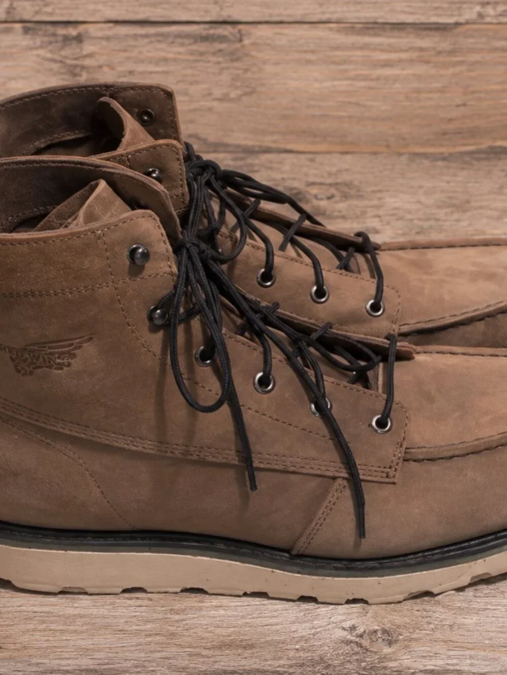 Red Wing Traction Tred Lite Safety Toe Work Boots Men’s 11 Oiled Nubuck Brown